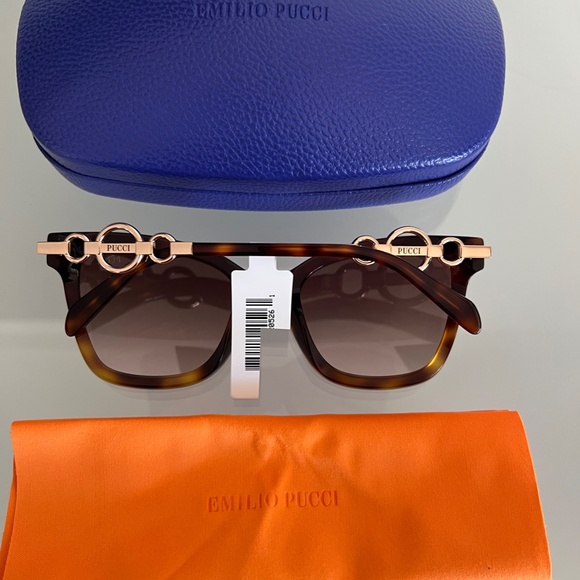 EMILIO PUCCI Clubmaster Cat Eye Havana EP0158/S main image 7